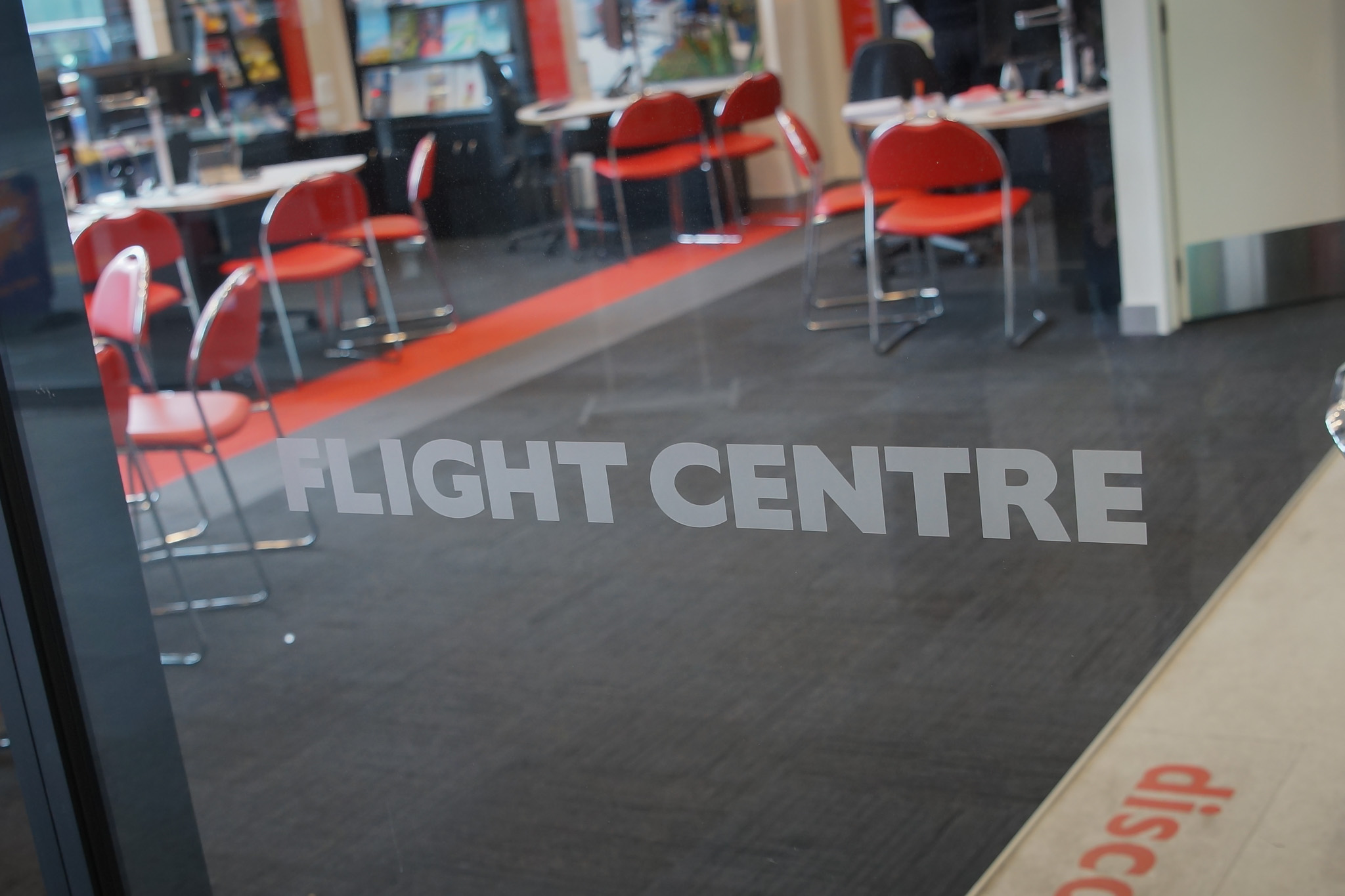 Window graphics flight centre the crossing