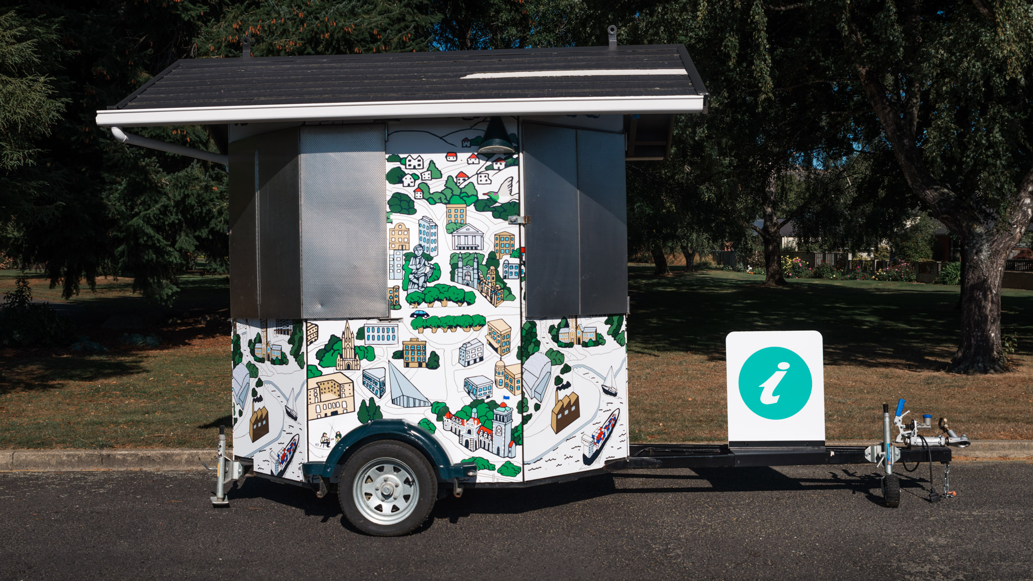 Working along side an artist to complete the brand identity for the i-site trailer