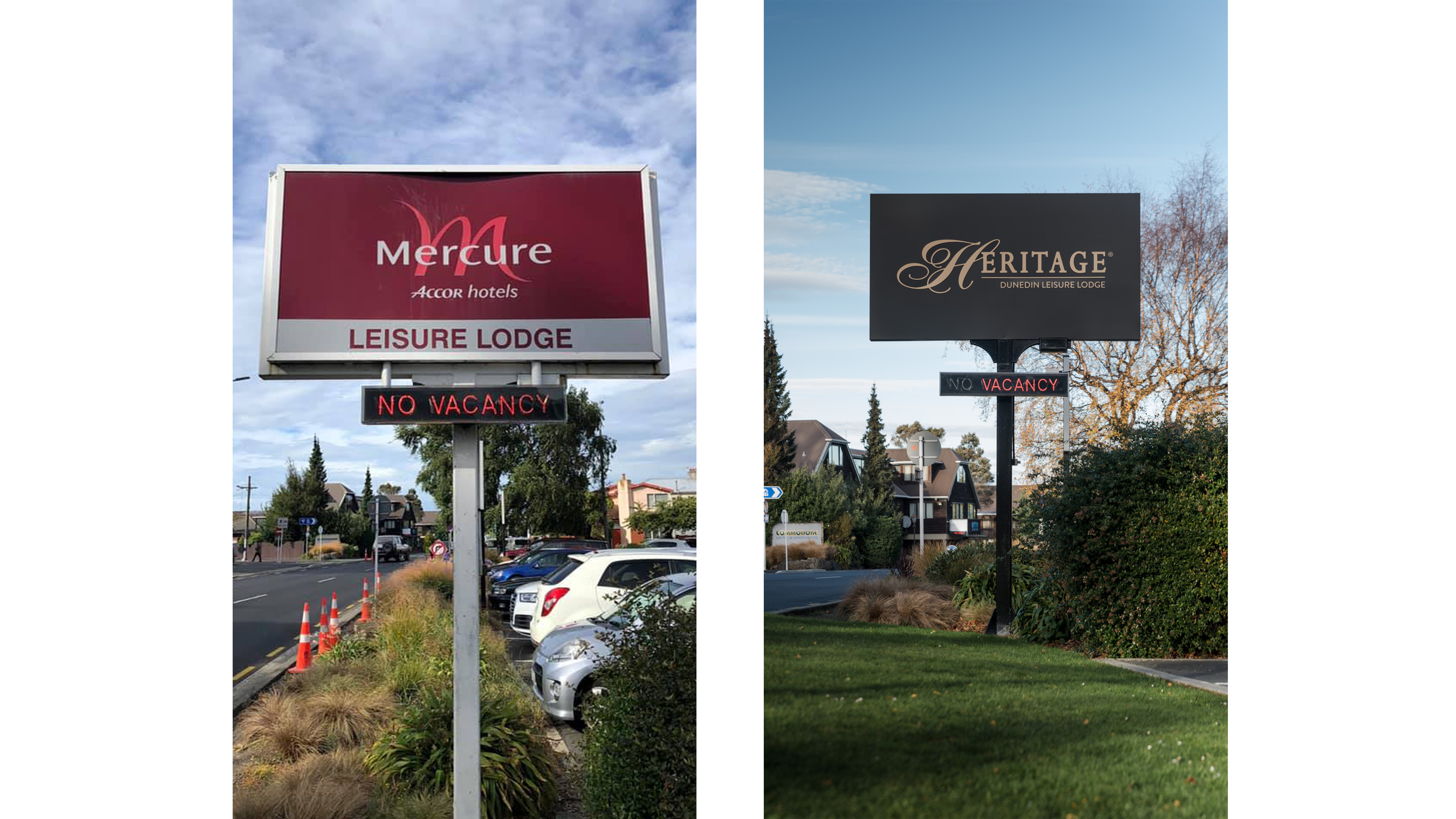 Hotel Led sign, installed by local Dunedin Signwriters Miller