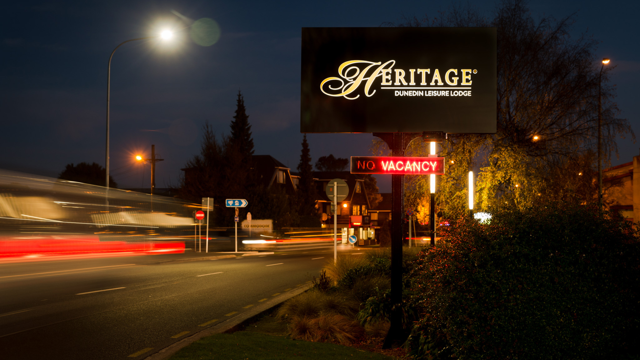 Hotel Led sign, installed by local Dunedin Signwriters Miller