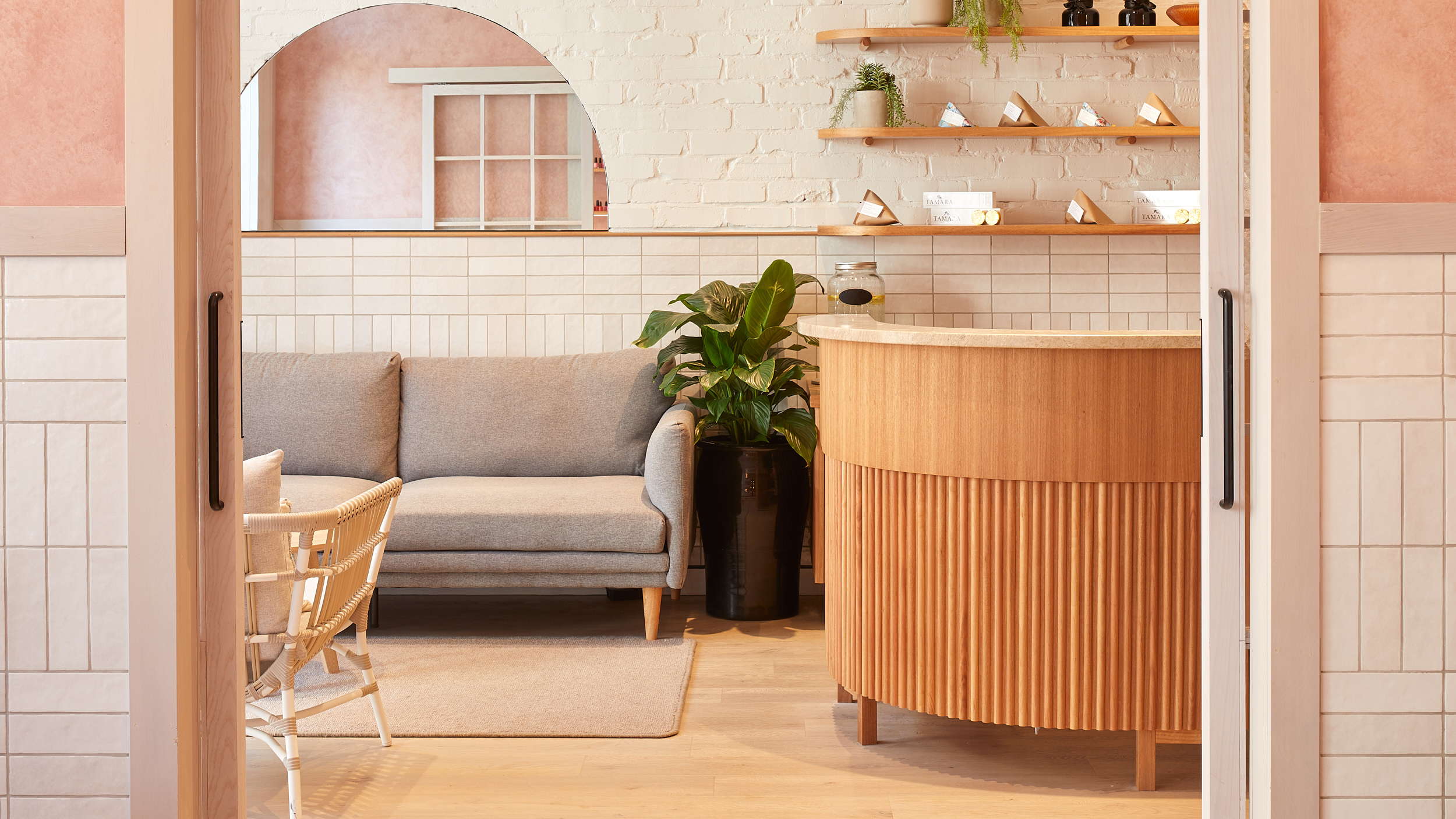 Modern desk manufactured by Miller Creative Joiners